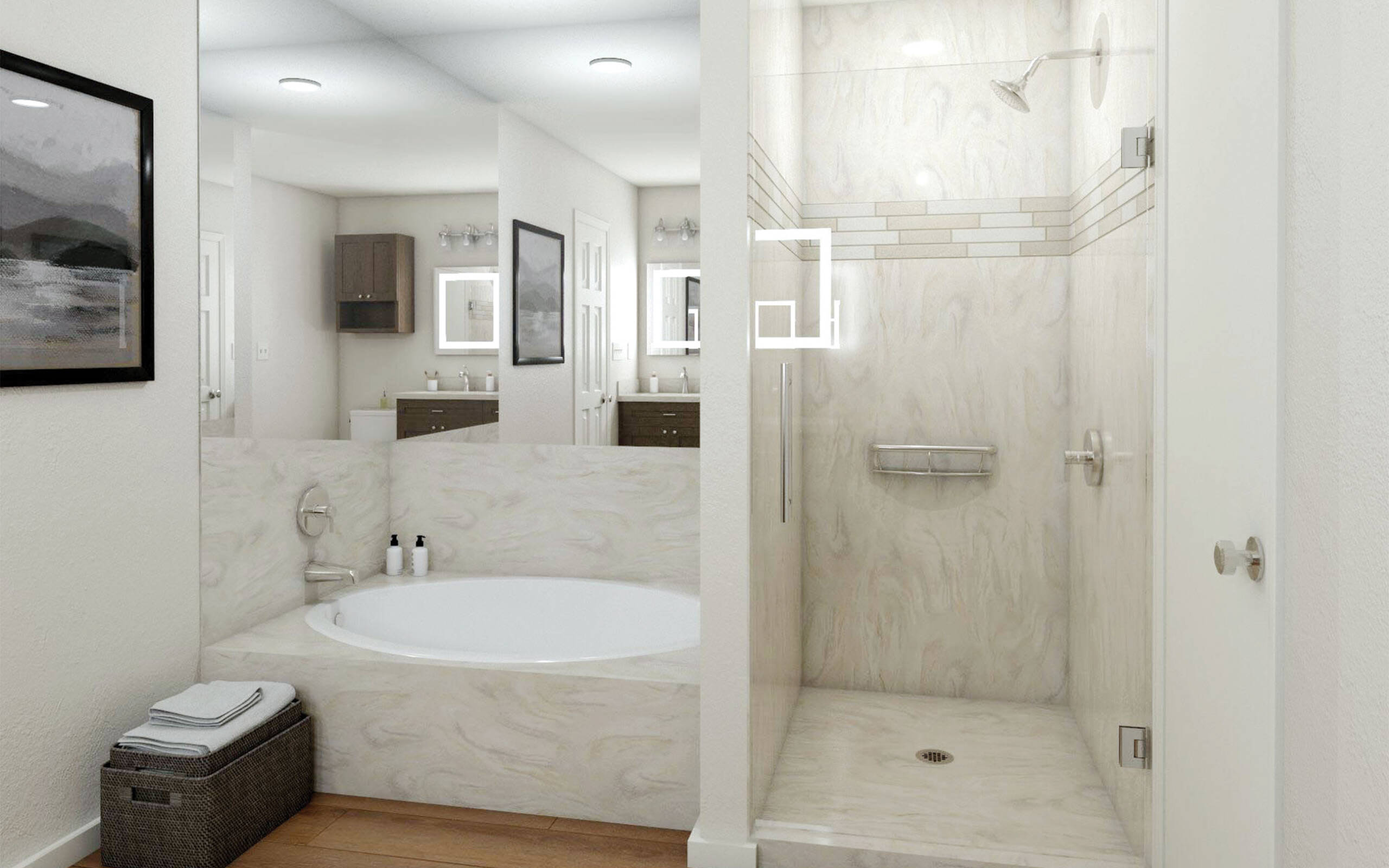 Corian Carrara bathroom